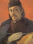 Portrait of the artist with a palette (mk07) Paul Gauguin